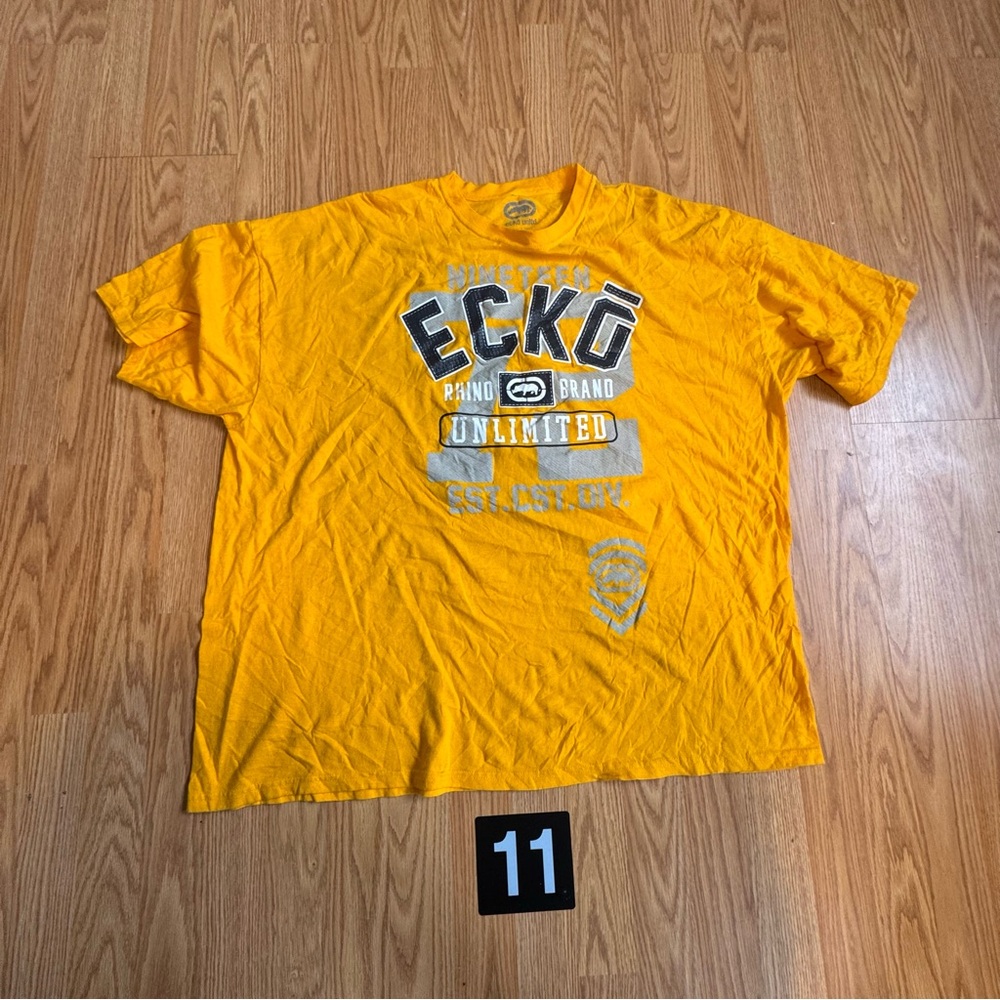 Men’s retro Ecko Unlimited Yellow T-Shirt 3XL